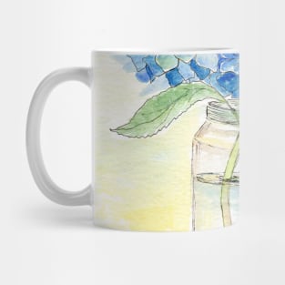 Blue Hydrangea, Still Life Mug